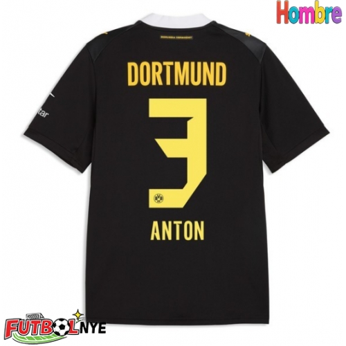 Camiseta Borussia Dortmund Waldemar Anton #3 Visitante Equipación 2026-27 manga corta